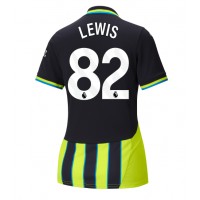 Camiseta Manchester City Rico Lewis #82 Segunda Equipación Replica 2024-25 para mujer mangas cortas